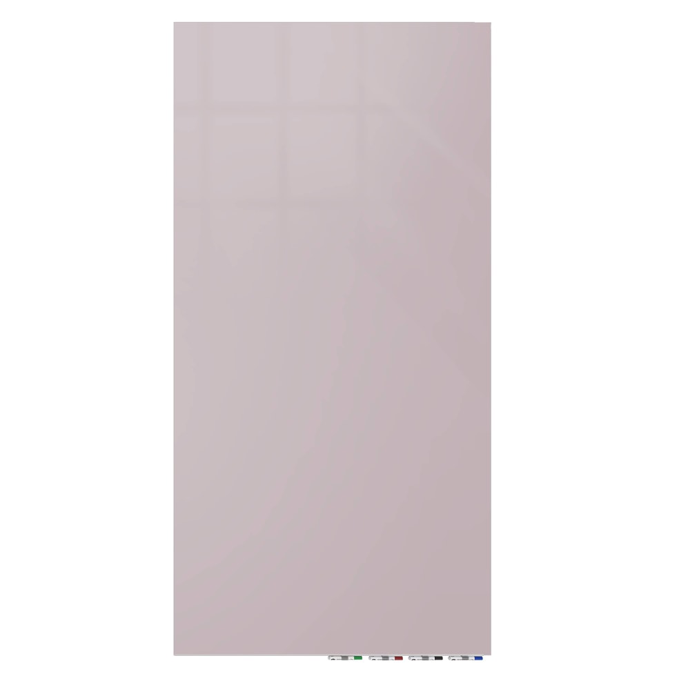 Ghent Aria Low-Profile Magnetic Glass Whiteboard, 60in x 36in, Lilac Gray
