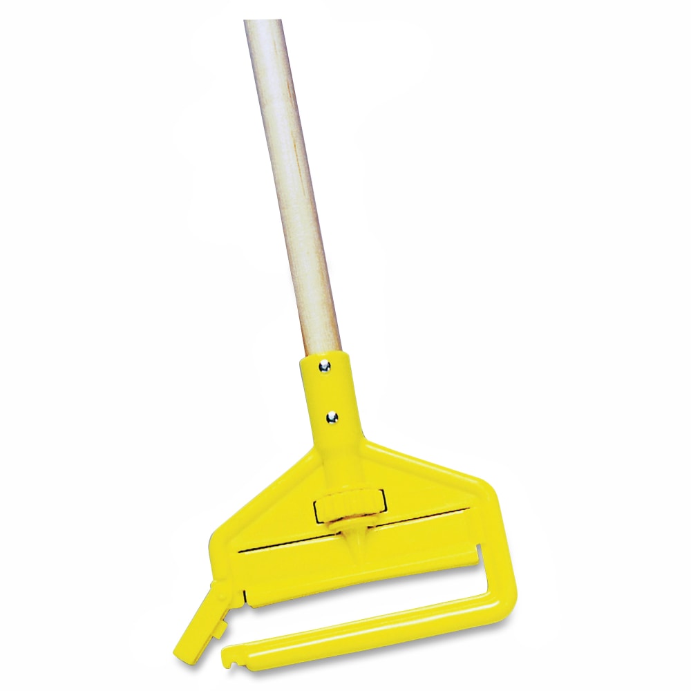 Rubbermaid Commercial 60in Invader Wet Mop Handle - 60in Length - Yellow - Hardwood - 1 Each