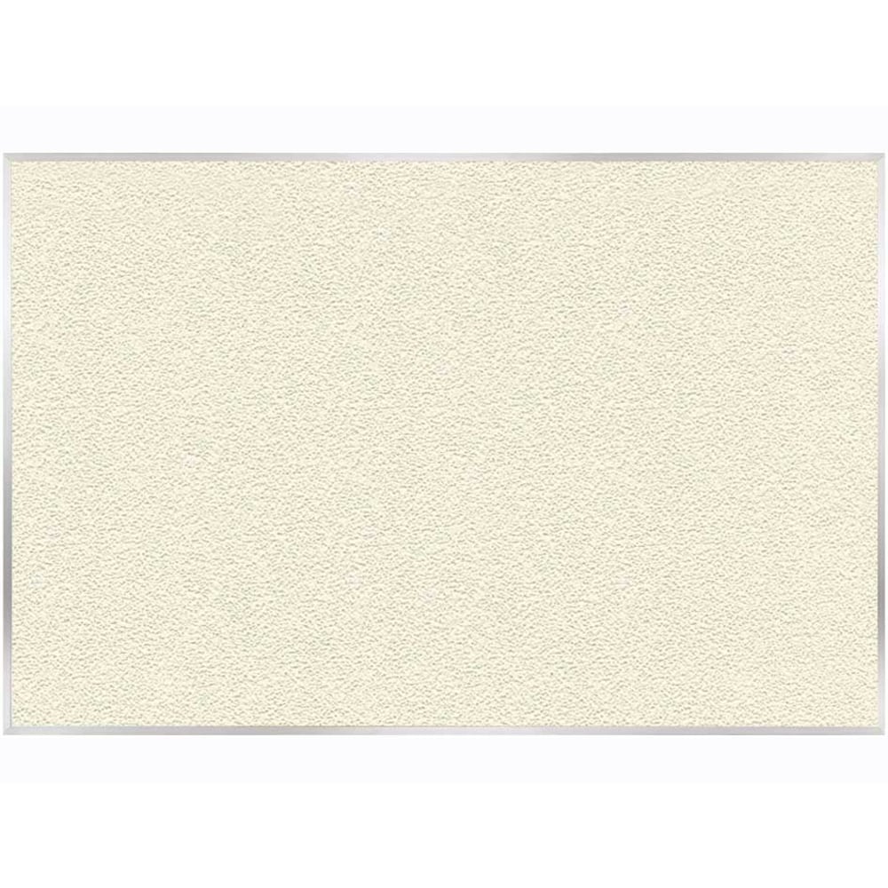Ghent Vinyl Bulletin Board, 48inH x 144inW, Aluminum Frame, Ivory