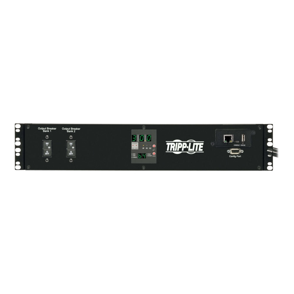 Tripp Lite PDU Switched ATS 208V 30A 16 C13; 2 C19; 1 L6-30R Horizontal 2U - Horizontal rackmount - power distribution unit (rack-mountable) - 30 A - AC 208 V - 5 kW - Ethernet - input: NEMA L6-30 - output connectors: 19 (IEC 60320 C13) - 2U - black