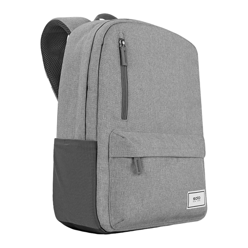 Solo New York Bags Recover Recycled Backpack With 15.6in Laptop Pocket, 51% Recycled, Gray