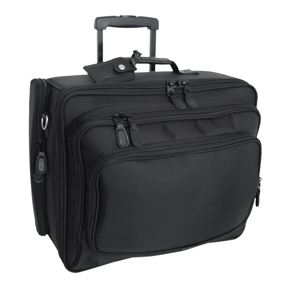Coronado Wheeled Computer Case With 17in Laptop Pocket, Black
