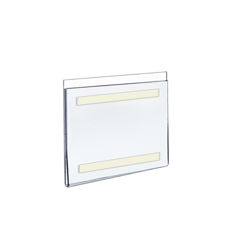 Azar Displays Acrylic Sign Holders With Adhesive Tape, 5 1/2in x 5 1/2in, Clear, Pack Of 10