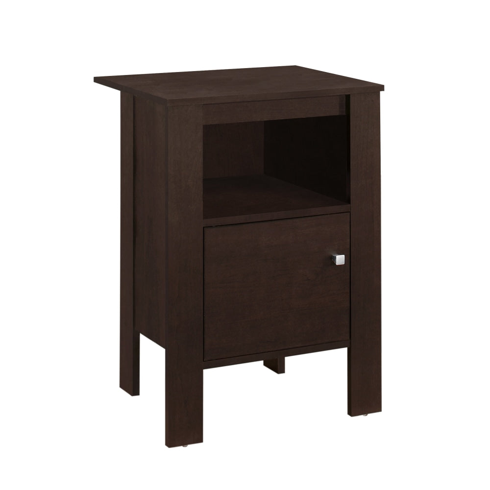 Monarch Specialties Emiliano Accent Table, 24-1/4inH x 17-1/4inW x 14inD, Cappuccino