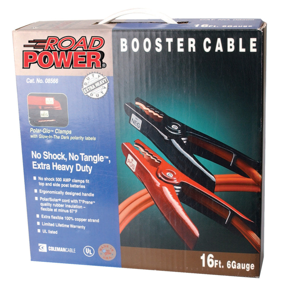 Southwire Automotive Booster Cable, 12ft, 4/1 AWG, Red