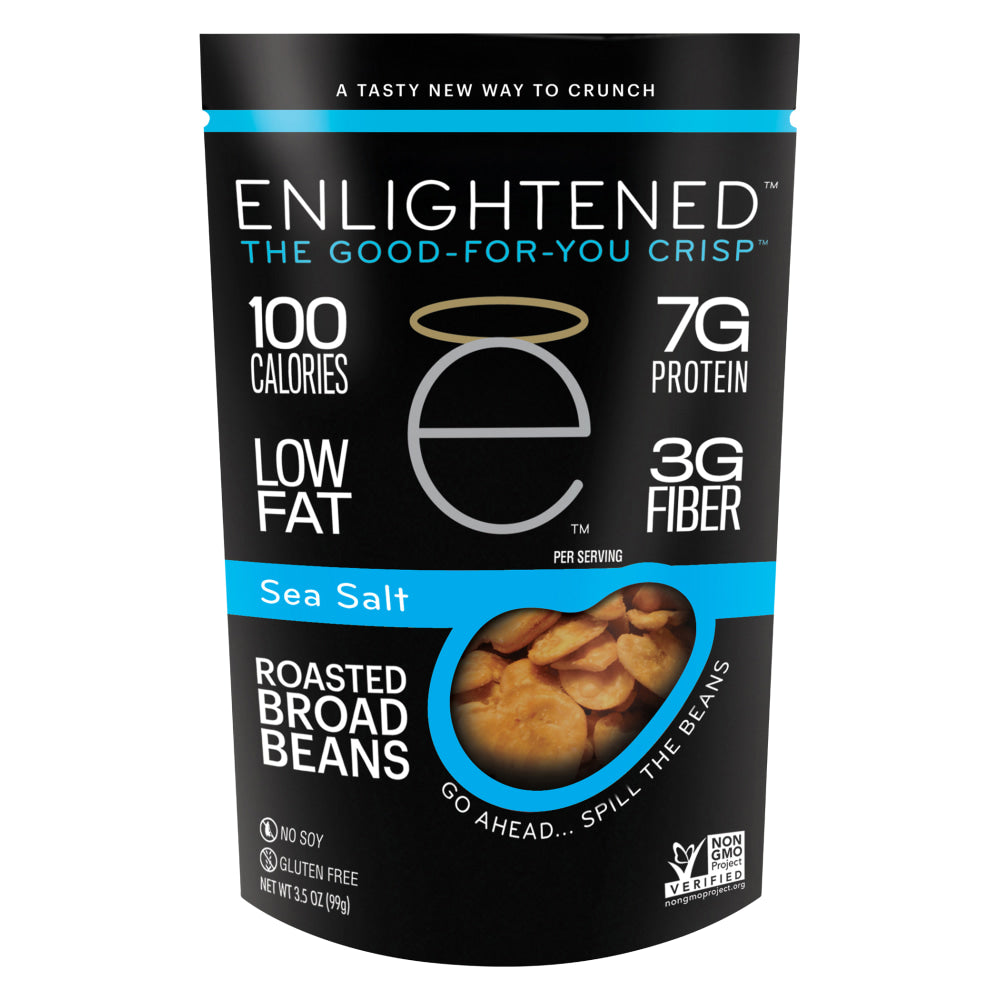 Bada Bean Bada Boom! Enlightened Broad Bean Crisps, Sea Salt, 3.5 Oz, Pack Of 12