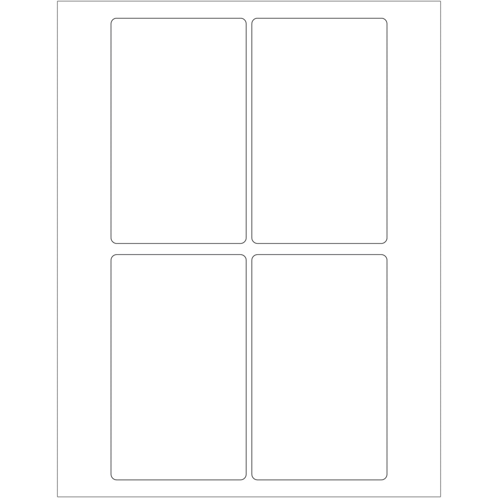 Tape Logic Inkjet/Laser Labels, LL117, Rectangle, 3in x 5in, White, Case Of 400