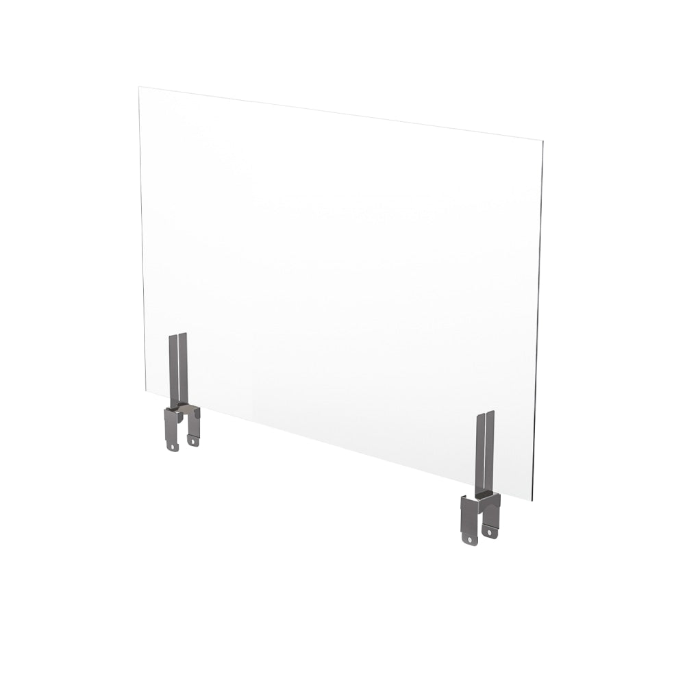 MARVEL Panel Extension PPE Shield With Antimicrobial Protection, 25-1/2in x 36in, Silver/Clear