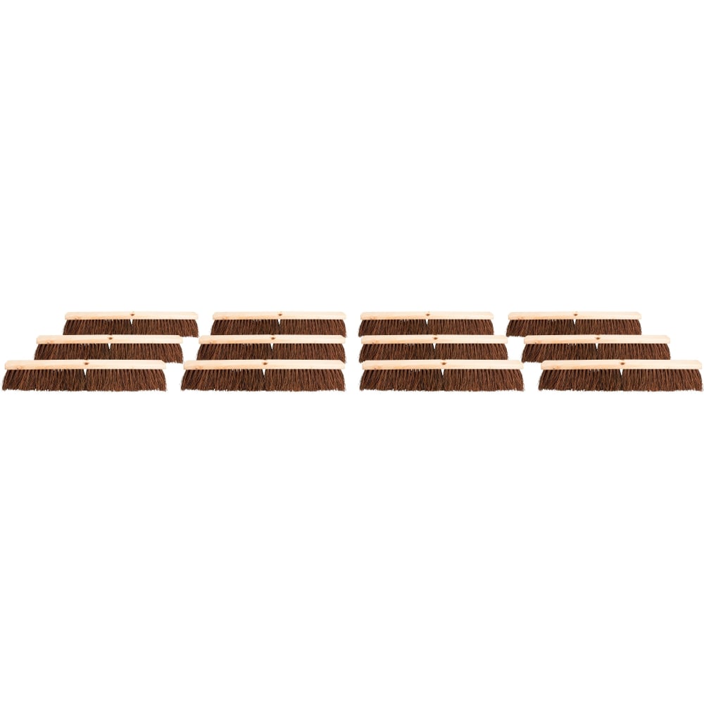Genuine Joe 24in Push Broomhead - Palmyra Bristle - 24in Overall Length - 12 / Carton