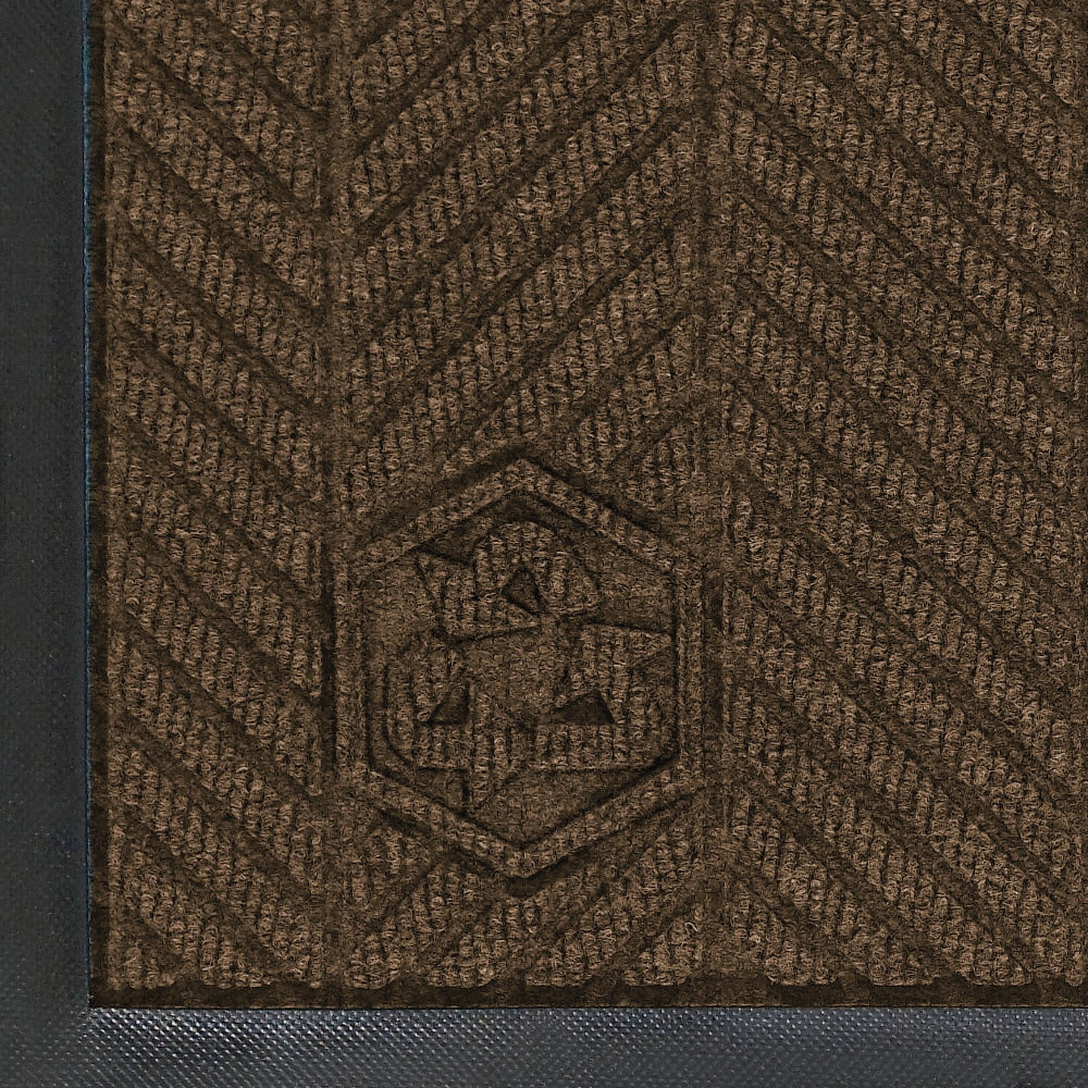 M+A Matting WaterHog Floor Mat, Max Herringbone, 4ft x 10ft, Chestnut Brown
