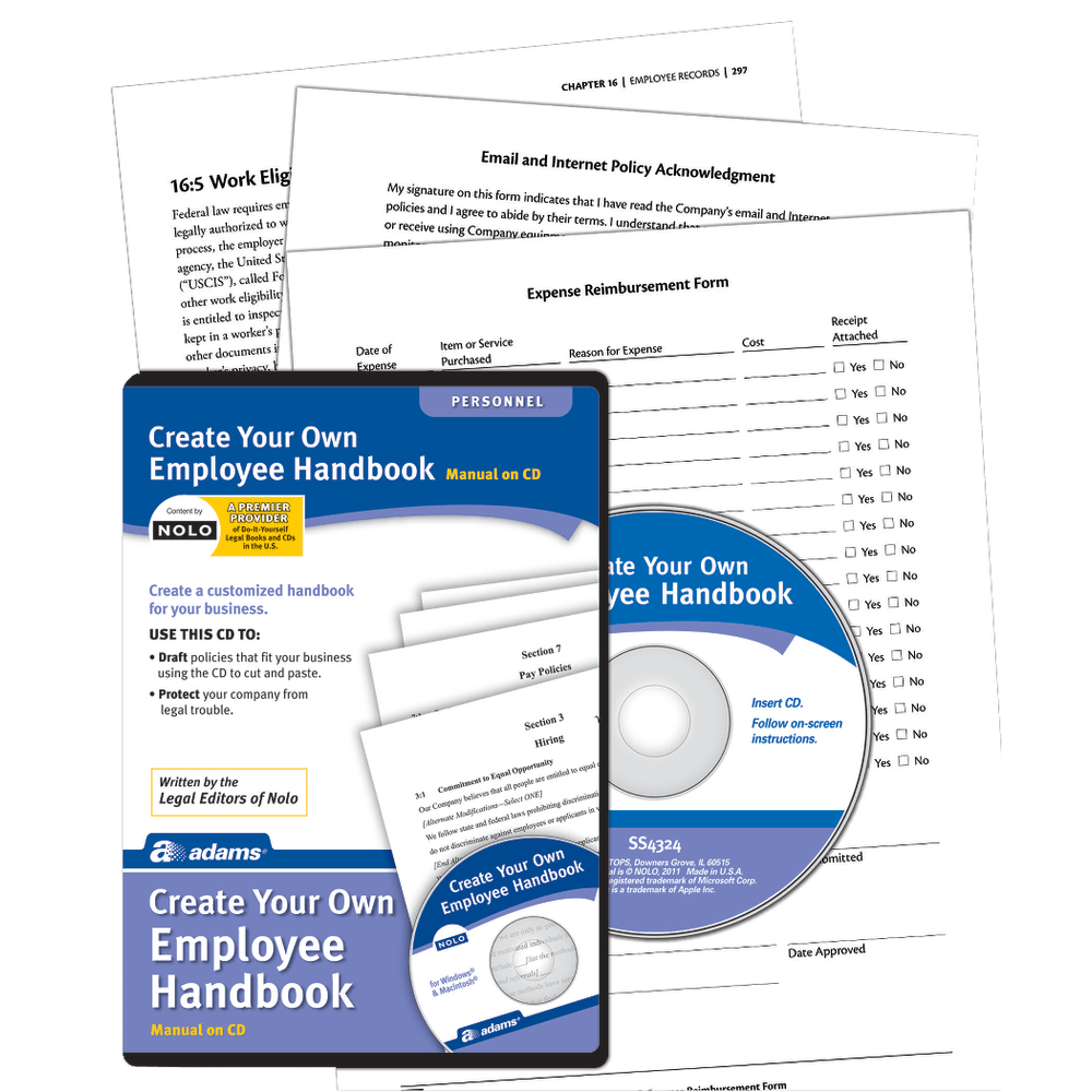 Adams Create Your Own Employee Handbook, CD