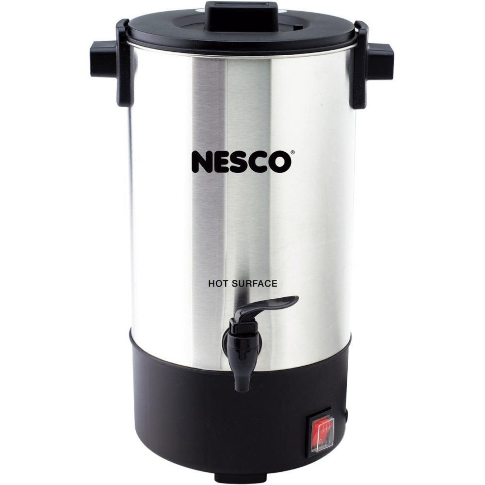 Nesco 25-Cup Stainless Steel Coffee Urn, 15-1/4in x 9in, Silver