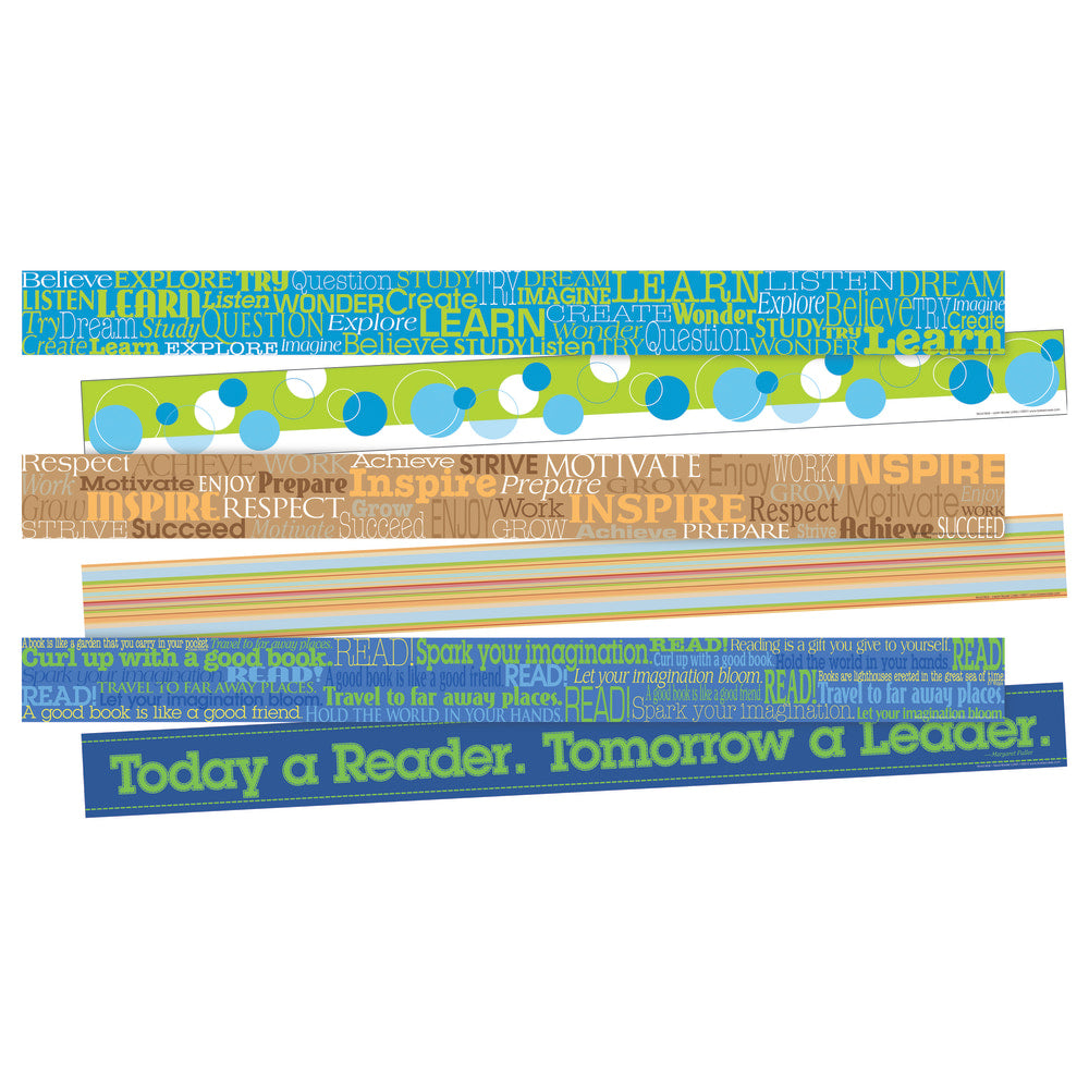 Barker Creek Double-Sided Border Strips, 3in x 35in, Word Wall, Set Of 36
