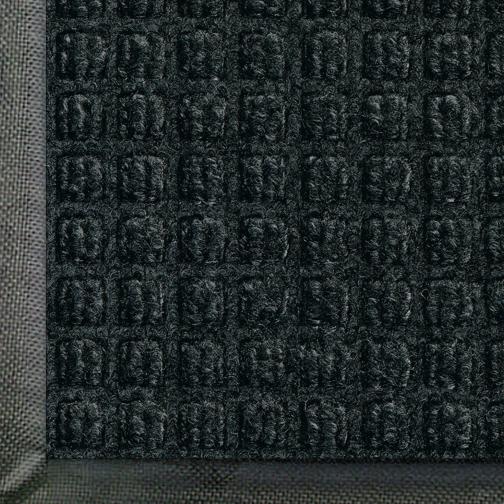 M+A Matting WaterHog Squares Classic Floor Mat, 6ft x 12ft, Charcoal