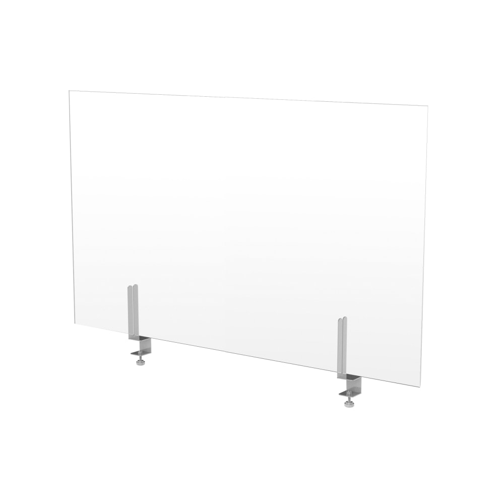 MARVEL Panel Extension PPE Shield With Antimicrobial Protection, 25-1/2in x 42in, Silver/Clear