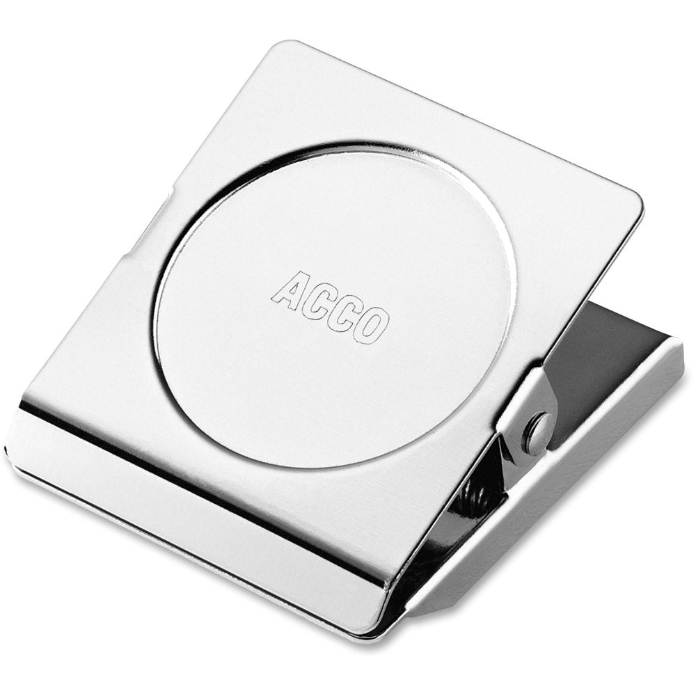 ACCO Square Magnetic Clip, 2 1/4in, Silver