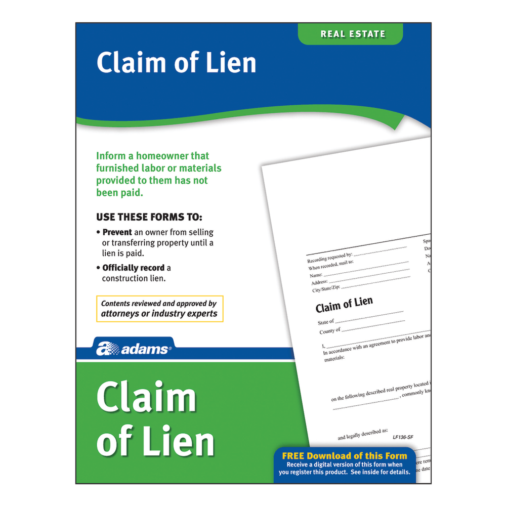 Adams Claim of Lien