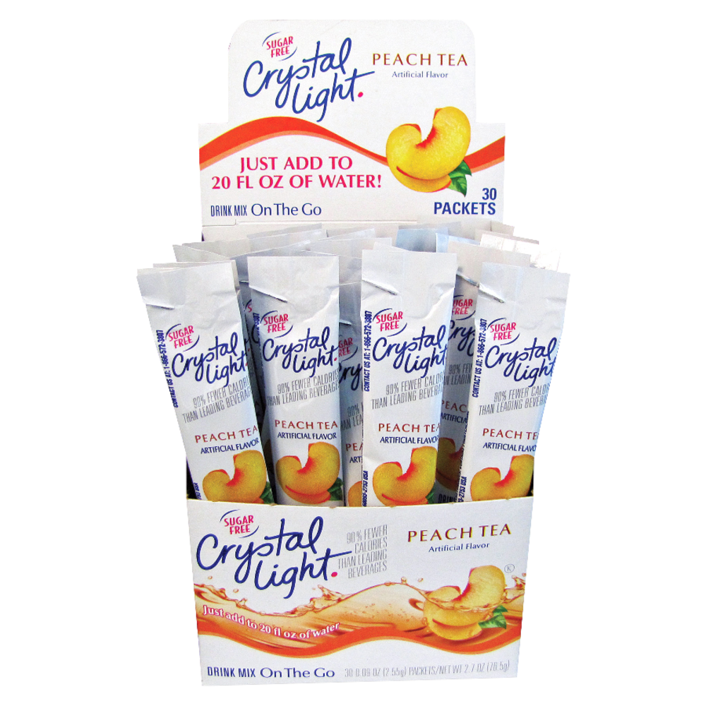 Crystal Light On The Go Mix Sticks, Peach Tea, Box Of 30 Packets