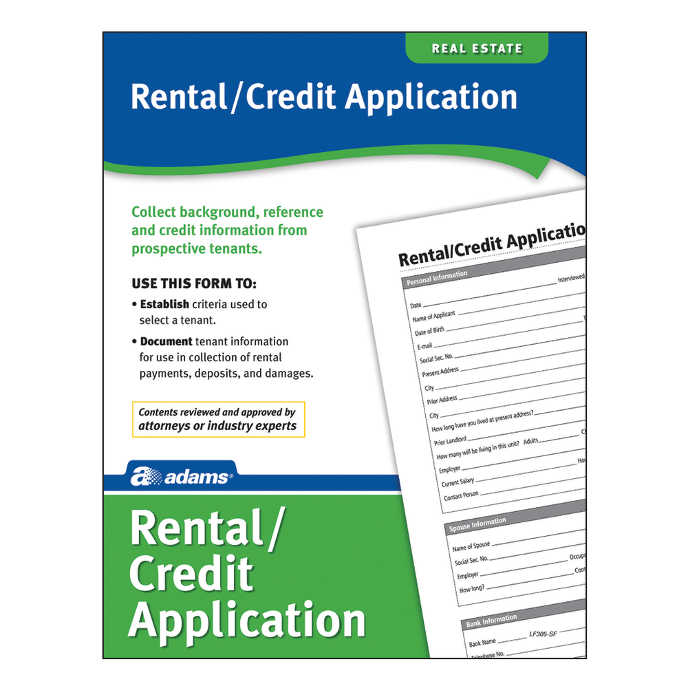 Adams Rental/Credit Application