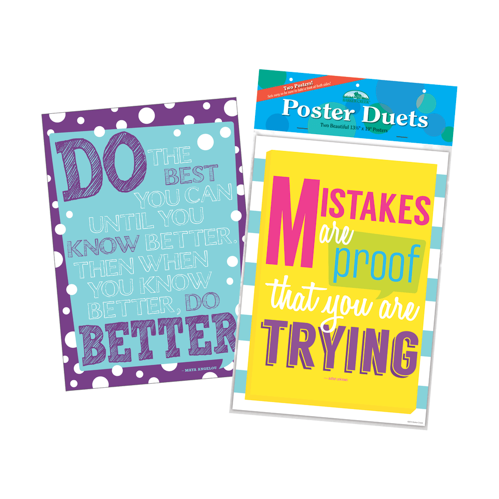 Barker Creek Poster Duet Set, Keep Trying, Pack Of 2