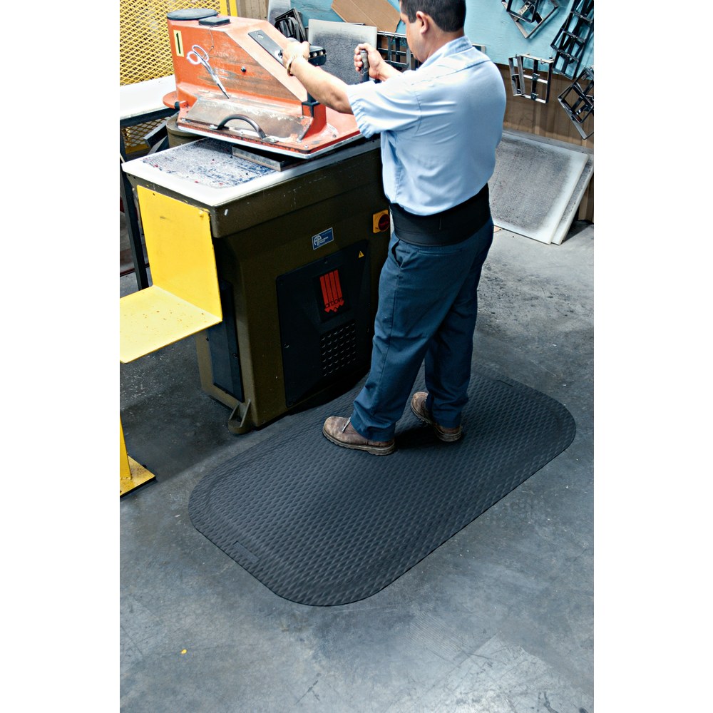 M+A Matting Hog Heaven Floor Mat, 5/8in Thick, 3ft x 12ft, Black