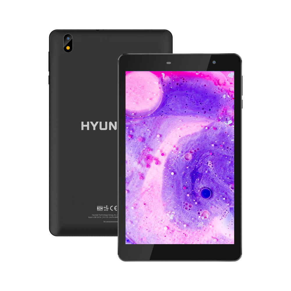 Hyundai HYtab Pro 8LA1 Wi-Fi Tablet, 8in Screen, 4GB Memory, 64GB Storage, Android 11, Black