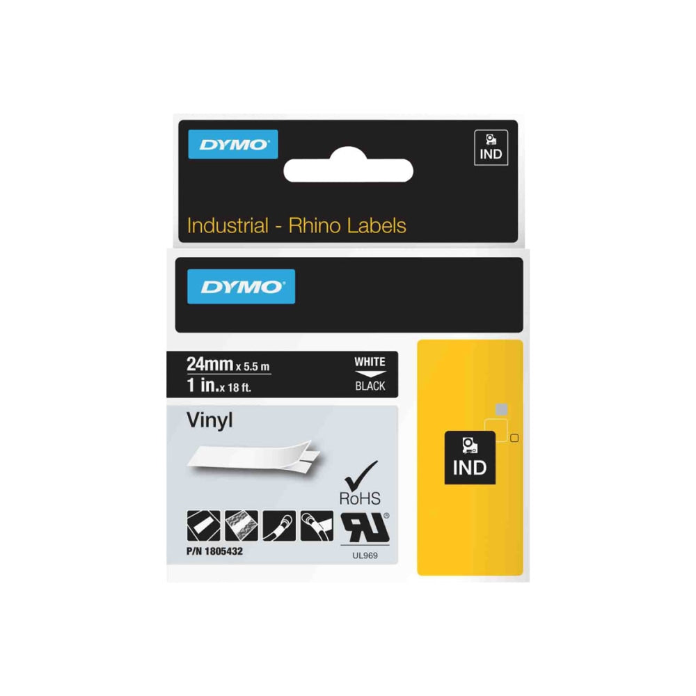 DYMO White on Black Color Coded Label, LJ7447