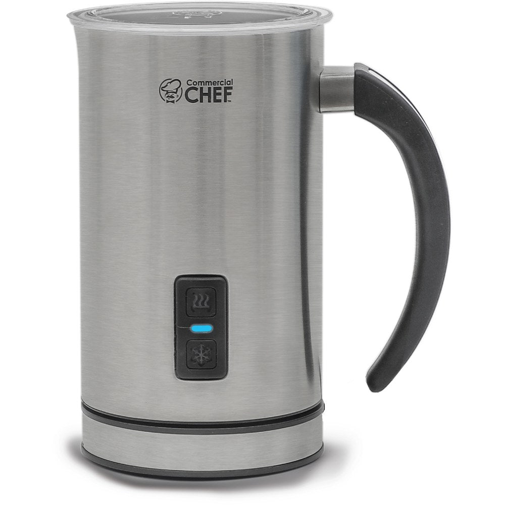Commercial Chef Electric Milk Frother, 7-1/2inH x 6-1/4inW x 4-1/4inD, Silver