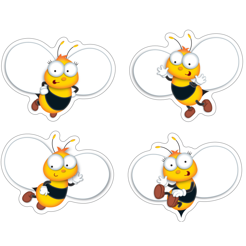 Carson-Dellosa Buzz-Worthy Bees Cutouts, 5 1/2in x 5in, Multicolor, Grades Pre-K - 8, Pack Of 45