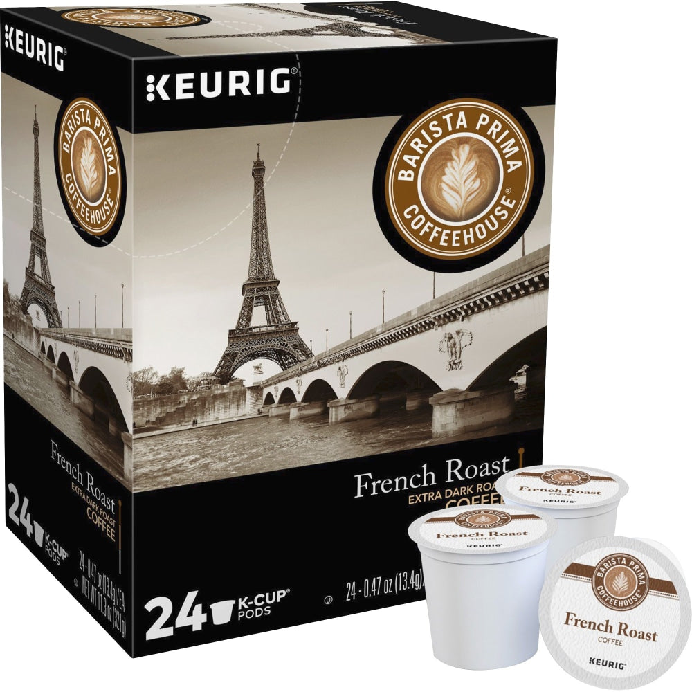 Barista Prima Coffeehouse Single-Serve Coffee K-Cup, French Roast, Carton Of 24