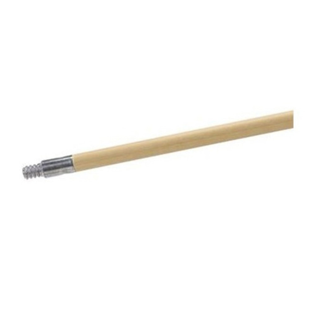 Carlisle Wood Broom Handle With Threaded Metal Tip, 60in