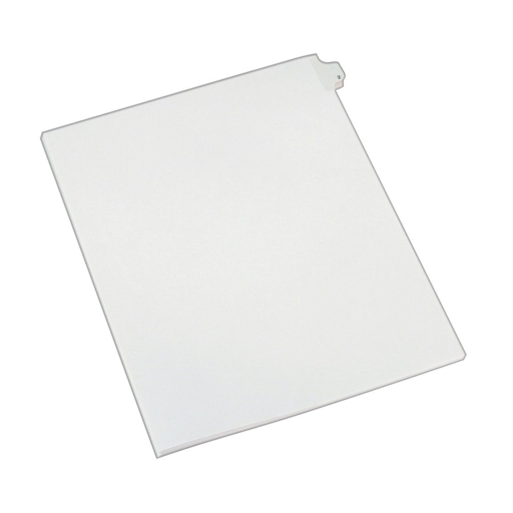 Avery Side-Tab Legal Index Exhibit Dividers, Tab Title 2, White, Pack Of 25