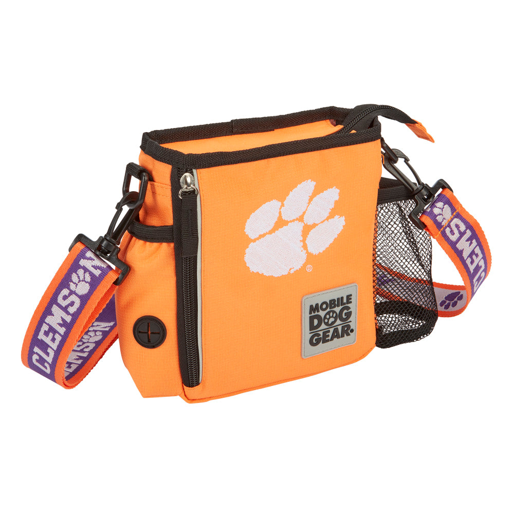 Overland Mobile Dog Gear NCAA Walking Bag, 7-1/2inH x 2inW x 7-1/2inD, Clemson Tigers