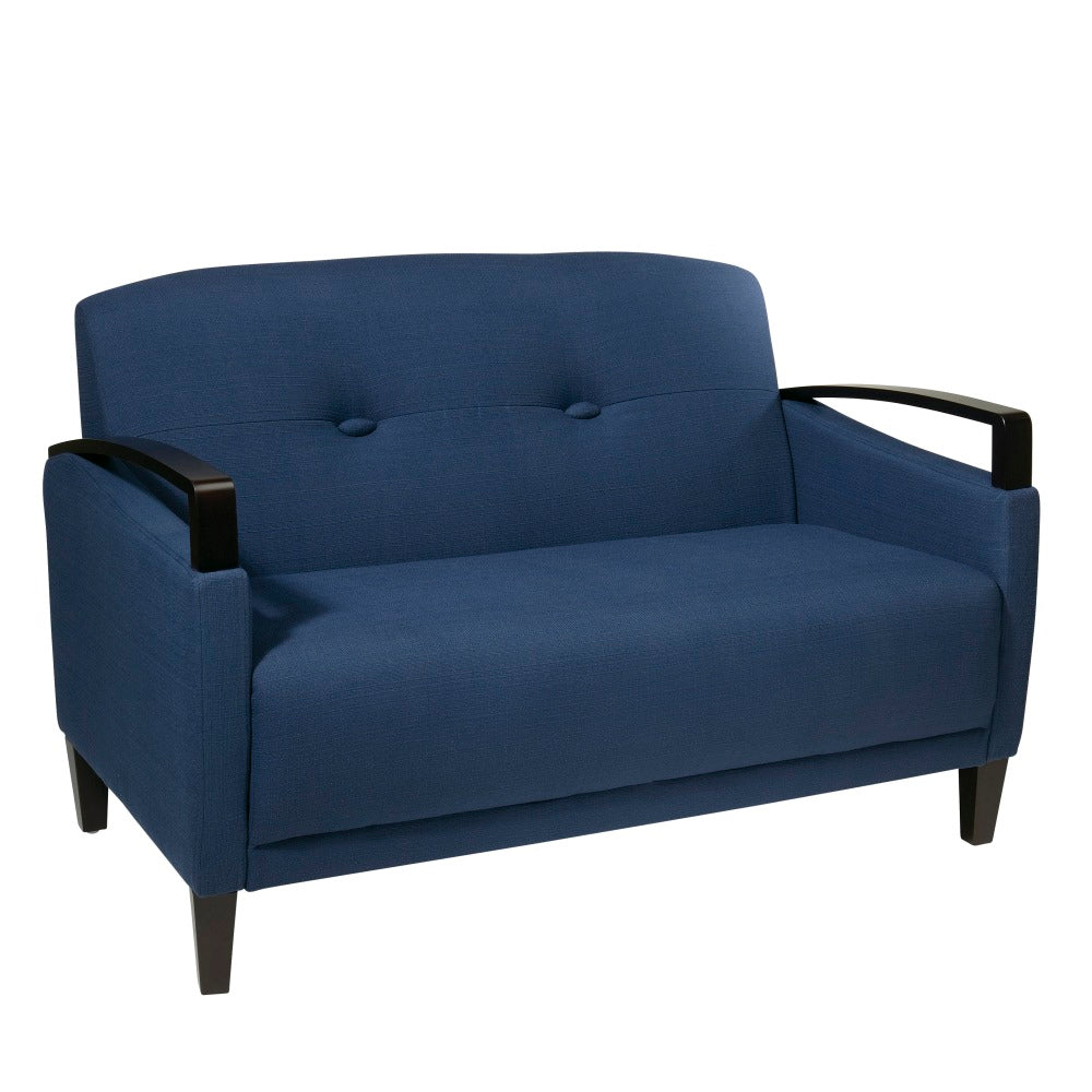 Ave Six Main Street Loveseat, Woven Indigo/Espresso