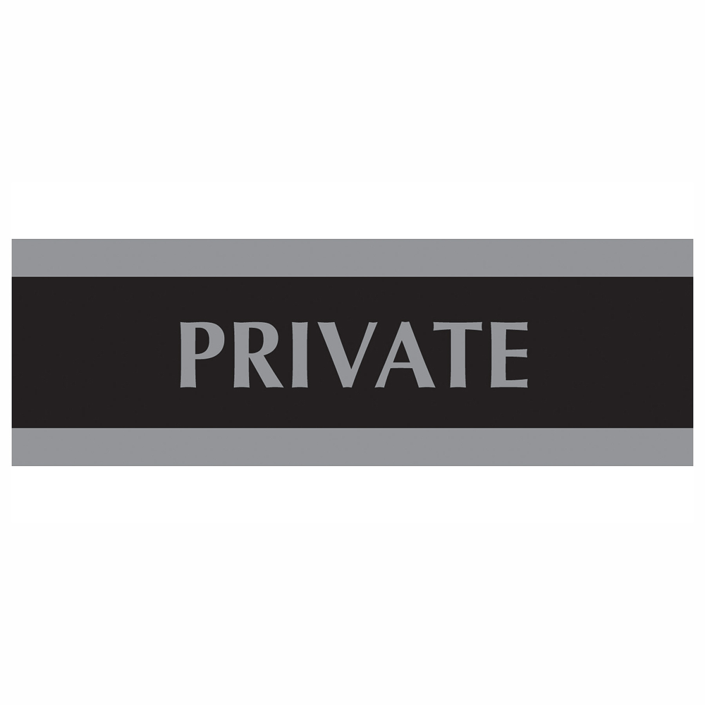 U.S. Stamp & Sign Century Series Sign, "Private", 3inH x 9inW