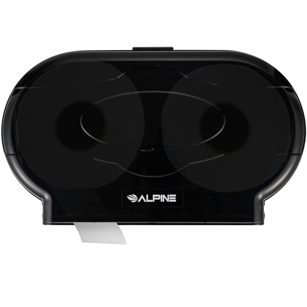 Alpine Double Jumbo Toilet Tissue Dispenser, 11-7/8inH x 20-5/16inW x 4-13/16inD, Black