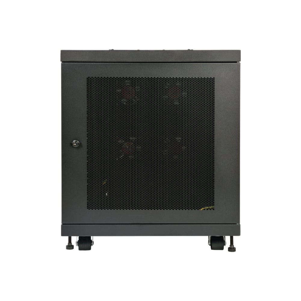 Tripp Lite 12U Industrial Rack Floor Enclosure Server Cabinet Doors & Sides - Rack cabinet - black - 12U - 19in