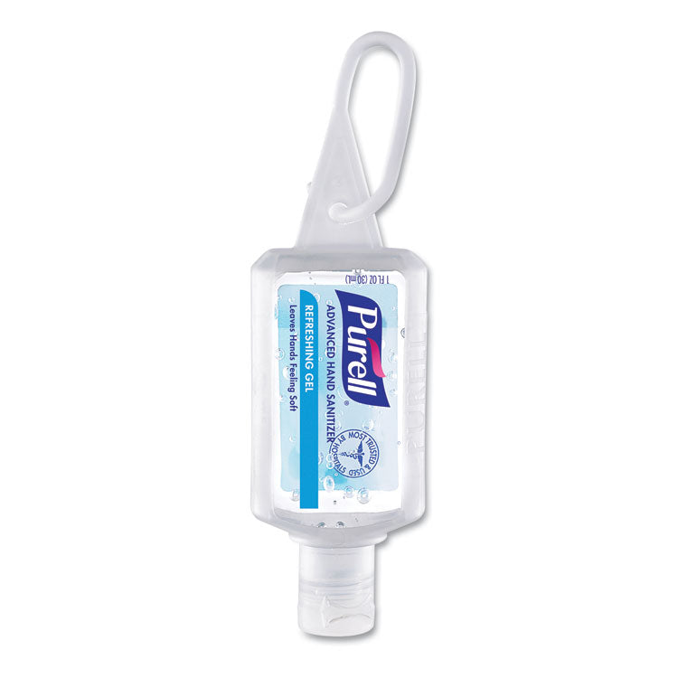 Advanced Hand Sanitizer Refreshing Gel, 1 oz Flip-Cap Bottle with Jelly Wrap Carrier, Clean Scent, 36/Carton