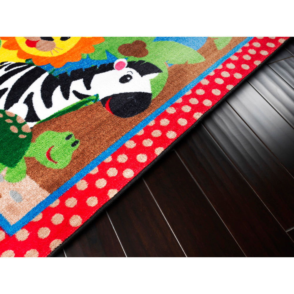 Flagship Carpets Cutie Jungle Rug, Rectangle, 3ft x 5ft, Multicolor