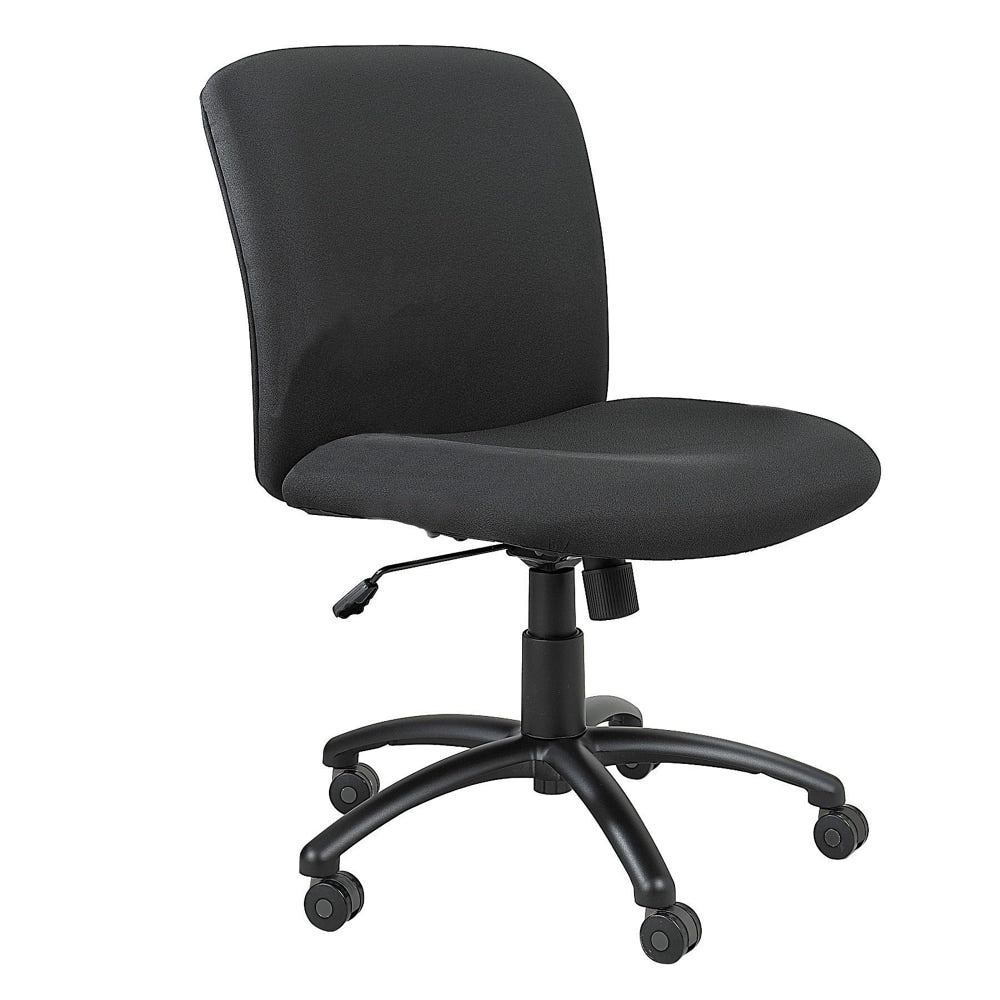 Safco Uber Big & Tall Mid-Back Chair With Optional Armrests, Black
