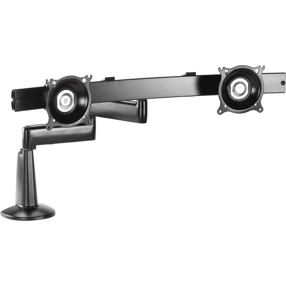 Chief KCD220B - Mounting kit (desk clamp mount, dual swing arm, interface bracket, through desk mount) - for dual flat panel - black - desk-mountable
