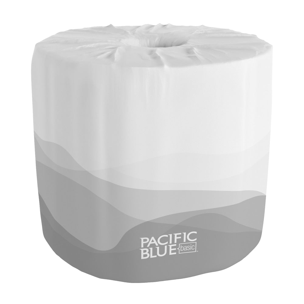 PACIFIC BLUE BASIC STANDARD ROLL 1-PLY TOILET PAPER BY GP PRO (GEORGIA-PACIFIC), 40 ROLLS PER CASE