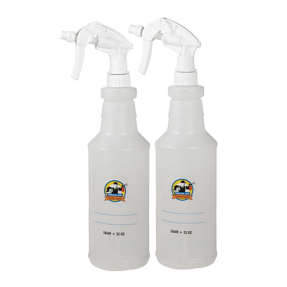Genuine Joe Plastic Spray Bottles, Box Of 2