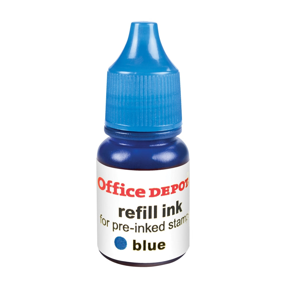 Office Depot Brand Pre-Ink Refill Ink, Blue, Pack Of 2