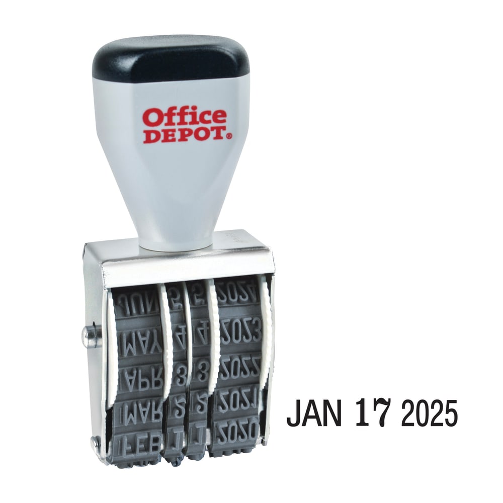 Office Depot Brand Date Stamp Dater, Traditional Line Date Stamp Dater Size 1 1/2