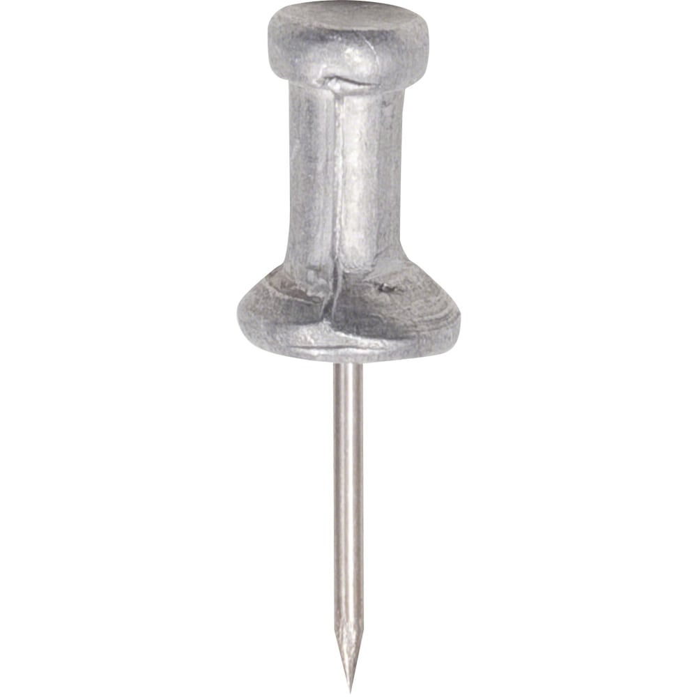 Gem Office Products Aluminum Pushpins - 0.5in Diameter - for Notice - 100 / Box - Aluminum - Plastic, Aluminum, Aluminum