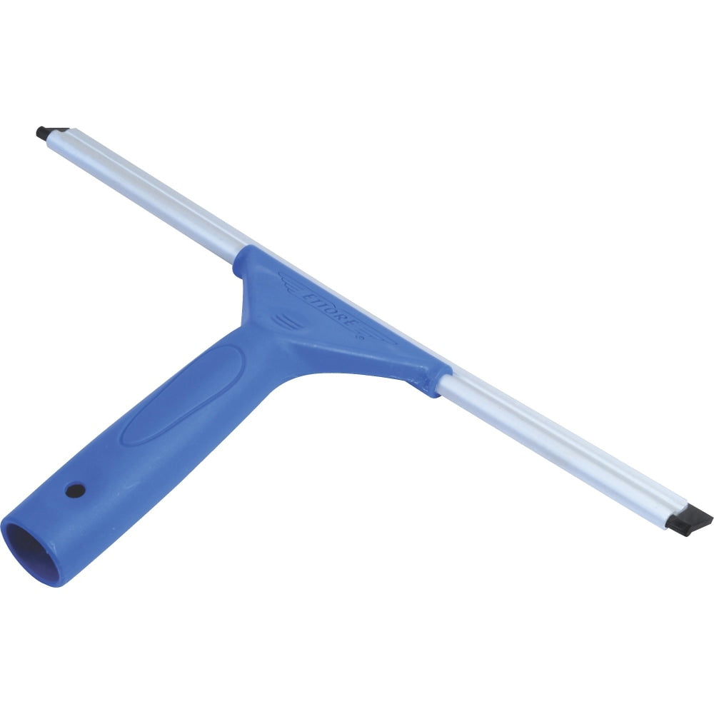 Ettore All-purpose Squeegee - Rubber Blade - Plastic Handle - 6.5in Height x 10in Width x 1.5in Length - Lightweight, Streak-free - Blue - 1Each