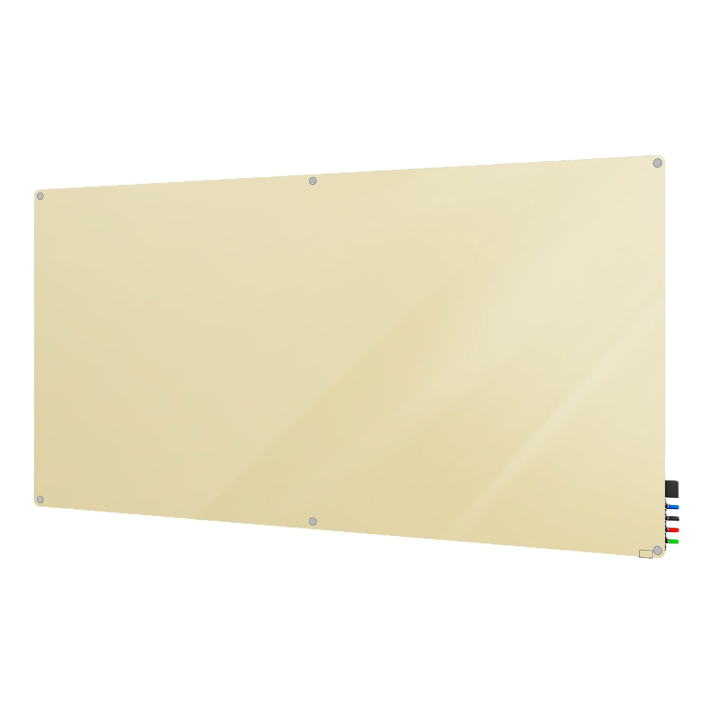 Ghent Harmony Magnetic Glass Unframed Dry-Erase Whiteboard, 48in x 60in, Beige
