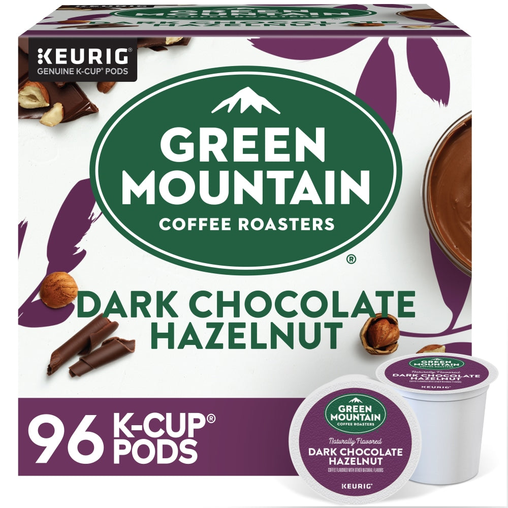 Green Mountain Coffee Single Serve K-Cup Pods, Dark Chocolate Hazelnut, Medium Roast, Pack Of 96 Pods