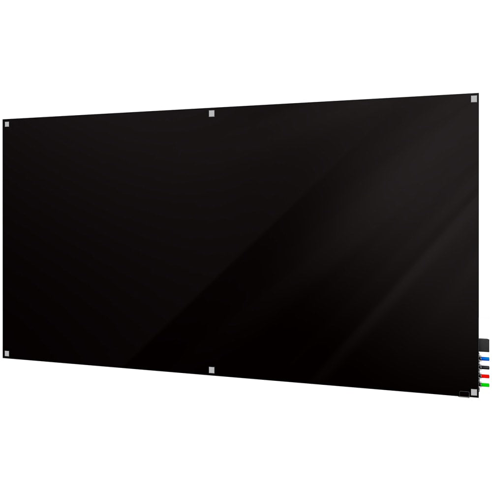 Ghent Harmony Magnetic Glass Dry-Erase Board, 48in x 60in, Black